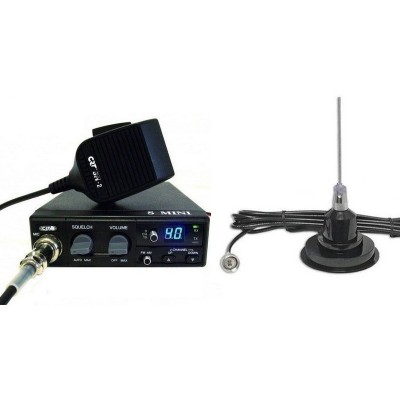 CRT S Mini Statie Radio CB + Sonar-825 Antena CB Magnetica